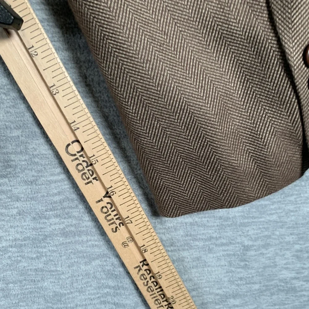 Banana‎ Republic Blazer Mens 46R Brown Herringbone Cotton Wool Sport Coat Italy